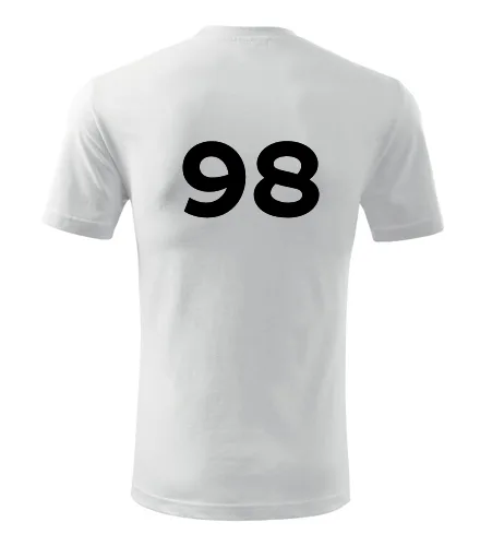 Bílé tričko s číslem 98