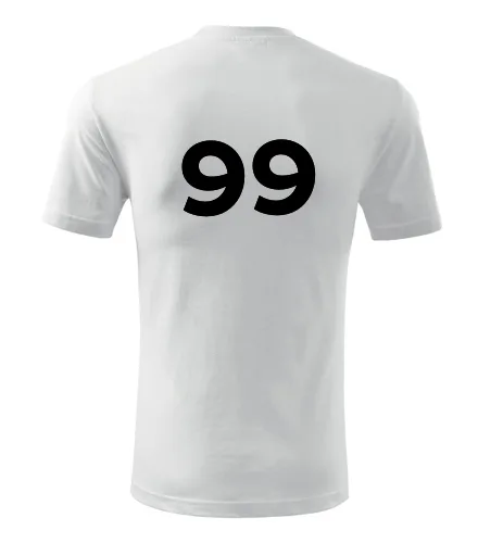 Bílé tričko s číslem 99