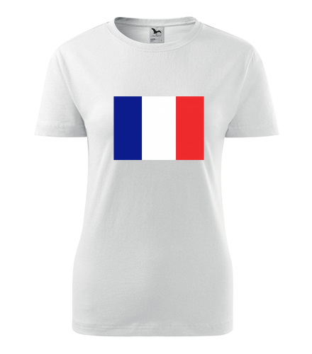 Dámské tričko s francouzskou vlajkou