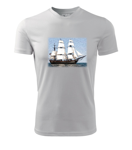 Tričko s historickou plachetnicí - Dárek pro vodáka