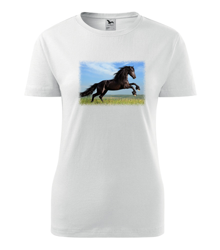 Dámské tričko s koněm 2 - Dárek pro koňačku