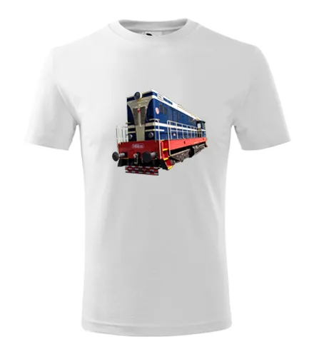 Bílé dětské tričko s motorovou mašinkou T458