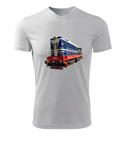 Tričko s motorovou lokomotivou t458 - Dárek pro železničáře