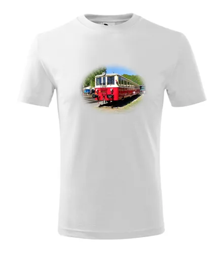 trička s potiskem Bílé dětské tričko s motoráčkem 830 