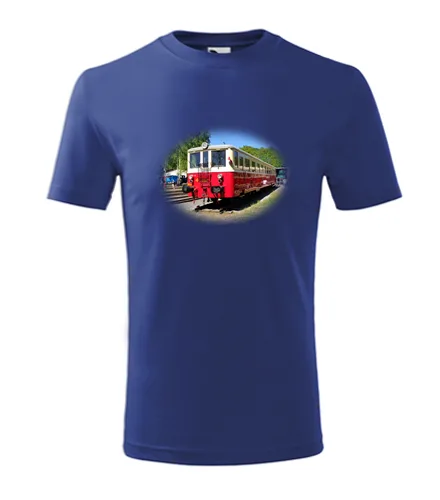 trička s potiskem Modré dětské tričko s motoráčkem 830 