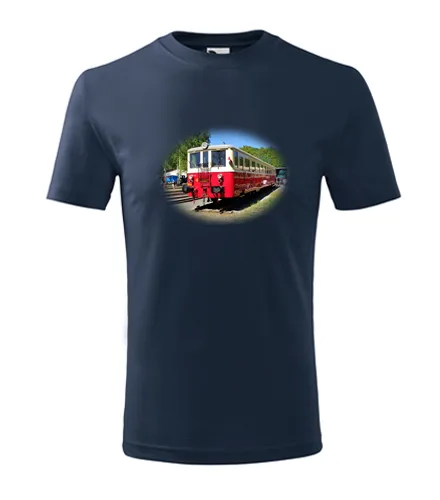 trička s potiskem Tmavě modré dětské tričko s motoráčkem 830 