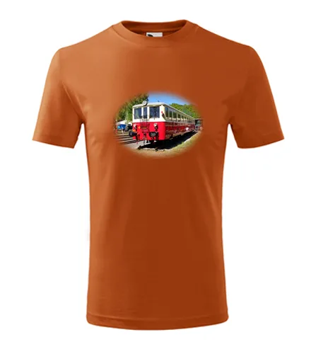 trička s potiskem Oranžové dětské tričko s motoráčkem 830 