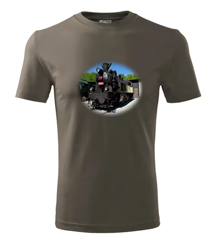 trička s potiskem Army tričko s parní lokomotivou 354 2 