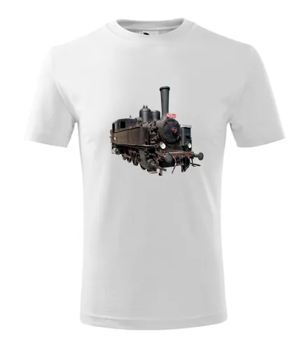 Bílé dětské tričko s parní mašinkou 422