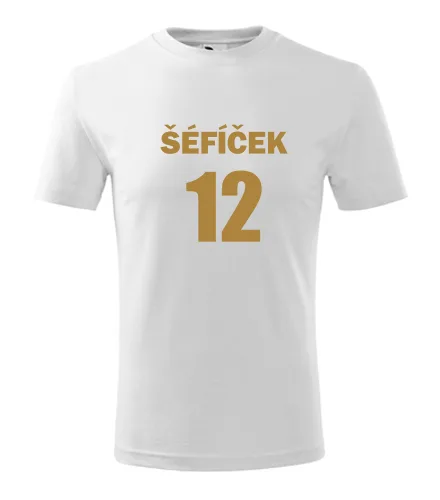 Bílé dětské tričko Šéfíček 12