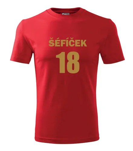 Červené tričko Šéfíček 18