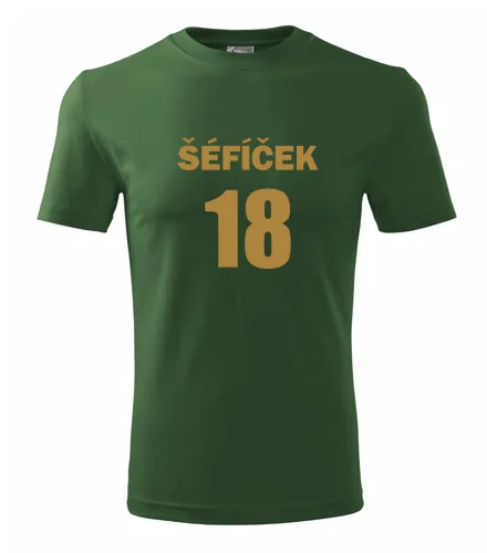 Lahvově zelené tričko Šéfíček 18