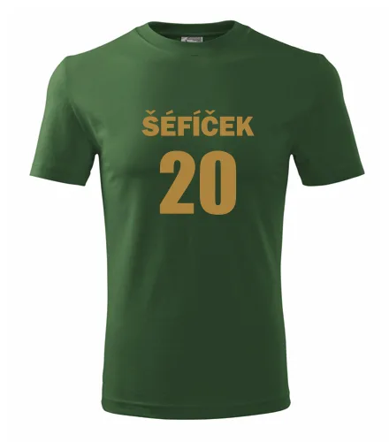 trička s potiskem Lahvově zelené tričko Šéfíček 20 