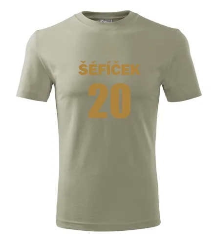 trička s potiskem Khaki tričko Šéfíček 20 