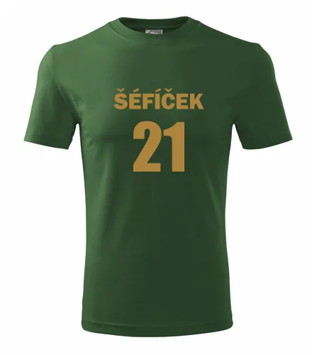 Lahvově zelené tričko Šéfíček 21