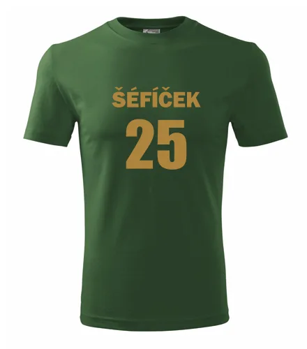 Lahvově zelené tričko Šéfíček 25