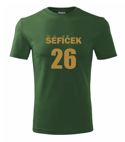 Lahvově zelené tričko Šéfíček 26