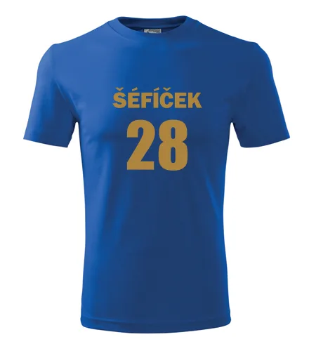 trička s potiskem Modré tričko Šéfíček 28 