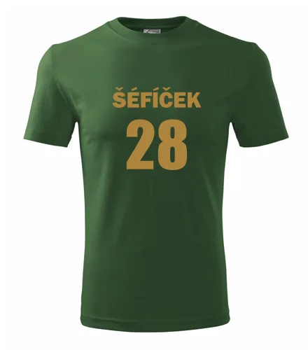 trička s potiskem Lahvově zelené tričko Šéfíček 28 