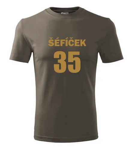 trička s potiskem Army tričko Šéfíček 35 