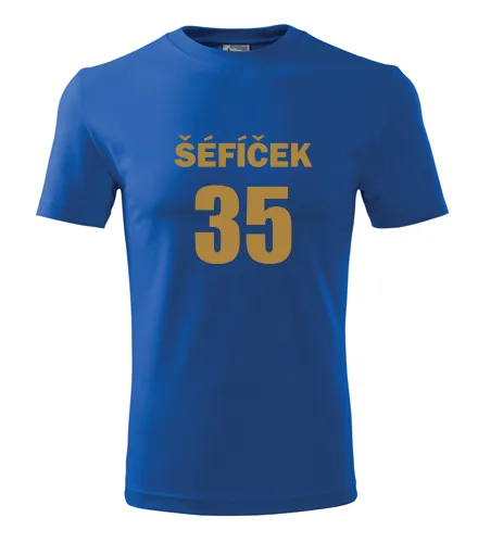 trička s potiskem Modré tričko Šéfíček 35 