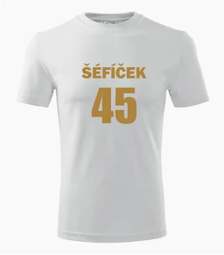 Bílé tričko Šéfíček 45
