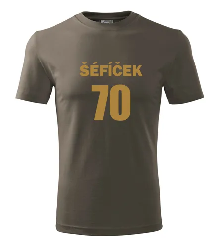 trička s potiskem Army tričko Šéfíček 70 