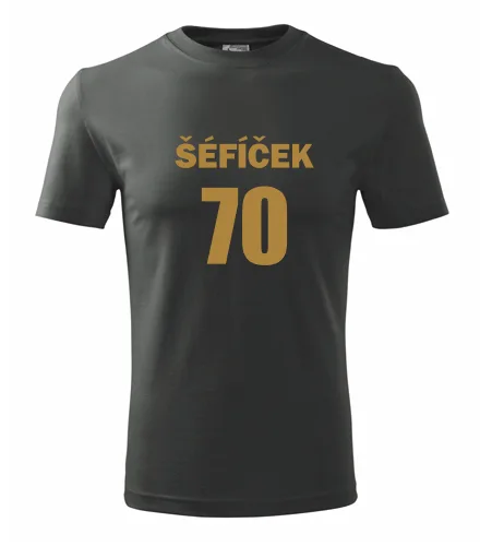 trička s potiskem Grafitové tričko Šéfíček 70 