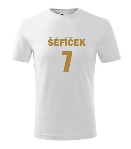 Bílé dětské tričko Šéfíček 7