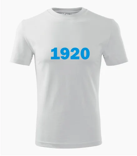 trička s potiskem Bílé tričko s rokem narození 1920 