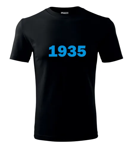 trička s potiskem Černé tričko s rokem narození 1935 