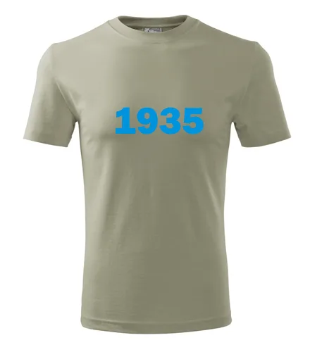 trička s potiskem Khaki tričko s rokem narození 1935 