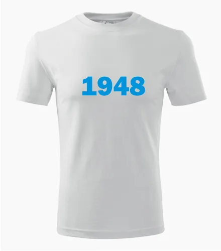 Bílé tričko s rokem narození 1948