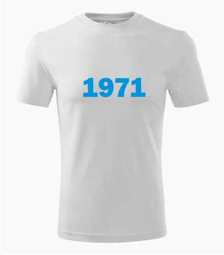 Bílé tričko s rokem narození 1971