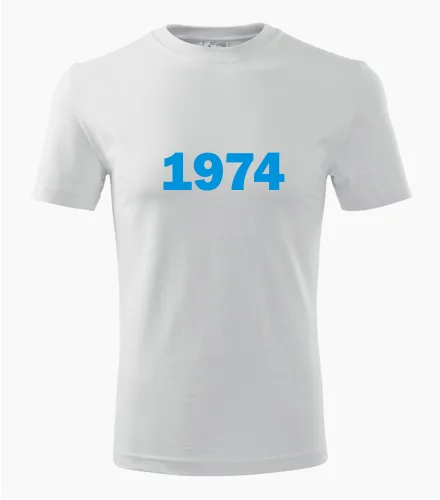 Bílé tričko s rokem narození 1974