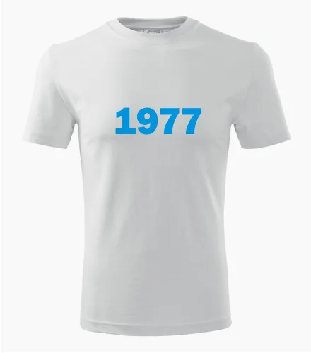 Bílé tričko s rokem narození 1977