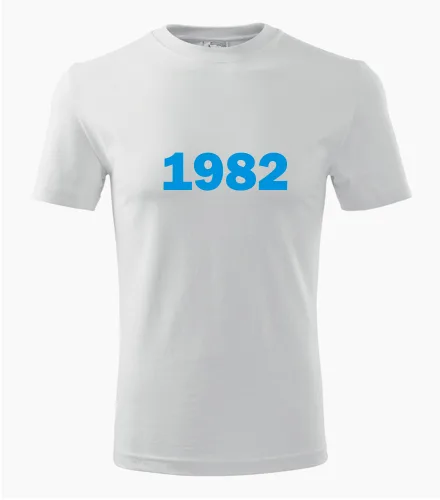 Bílé tričko s rokem narození 1982