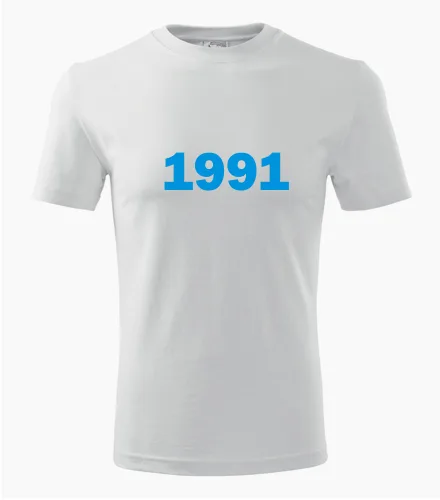 Bílé tričko s rokem narození 1991