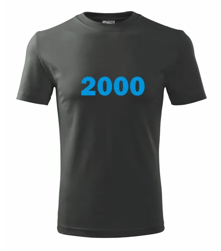 trička s potiskem Grafitové tričko s rokem narození 2000 