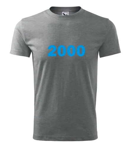 trička s potiskem Šedé tričko s rokem narození 2000 