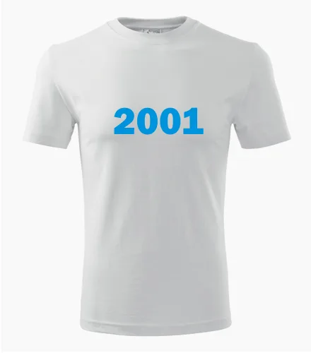 trička s potiskem Bílé tričko s rokem narození 2001 