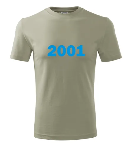 trička s potiskem Khaki tričko s rokem narození 2001 
