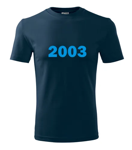 trička s potiskem Tmavě modré tričko s rokem narození 2003 
