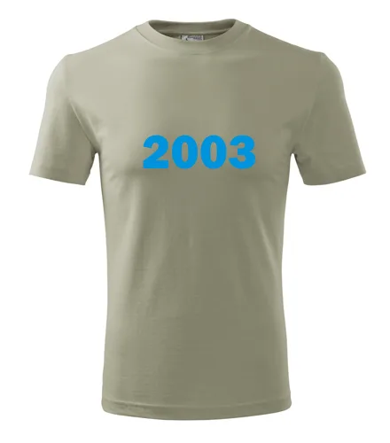 trička s potiskem Khaki tričko s rokem narození 2003 