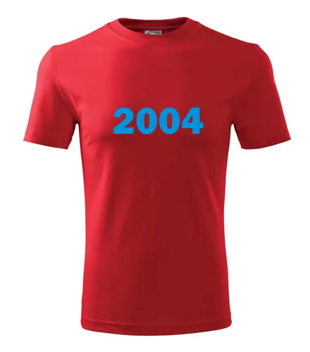 trička s potiskem Červené tričko s rokem narození 2004 