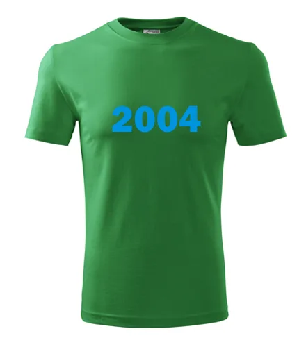 trička s potiskem Zelené tričko s rokem narození 2004 