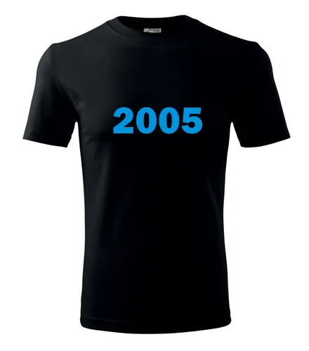 trička s potiskem Černé tričko s rokem narození 2005 