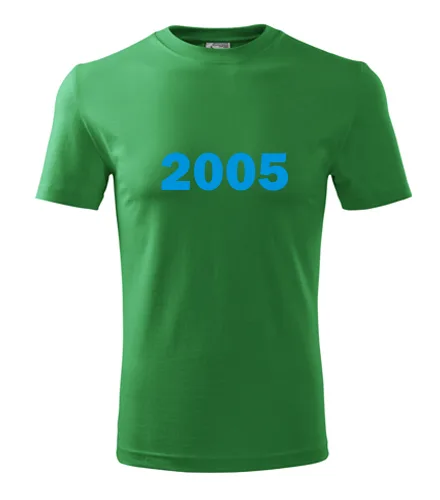 trička s potiskem Zelené tričko s rokem narození 2005 