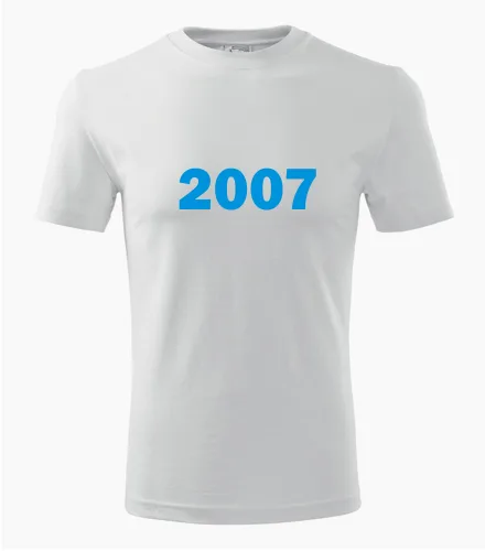 trička s potiskem Bílé tričko s rokem narození 2007 