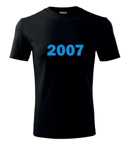 trička s potiskem Černé tričko s rokem narození 2007 